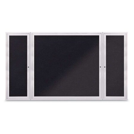 United Visual Products Indoor Enclosed Combo Board, 48"x36", Gold Frame/Black & Cork UVCB4836G-BLACK-CORK